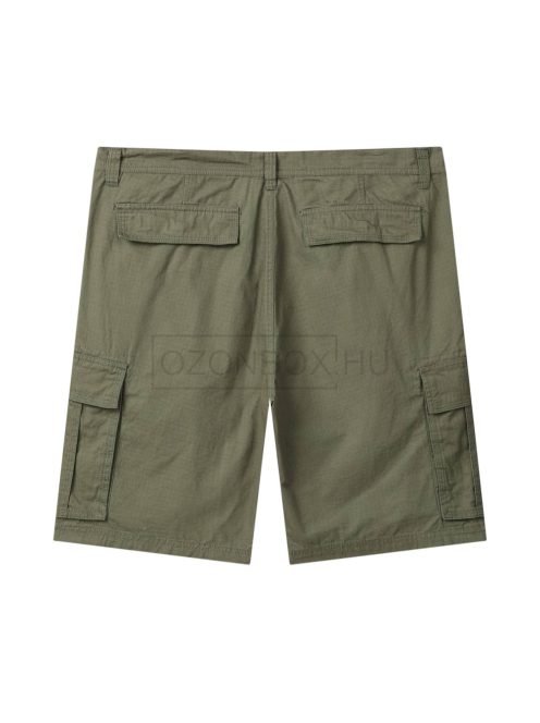 MMK-4392-3 GS férfi vászon oldalt zsebes bermudanadrág keki színben