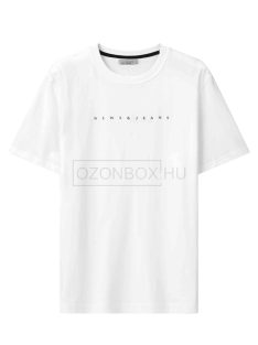 MPO-3542 GS póló NEWS & JEANS nyomattal fehér színben
