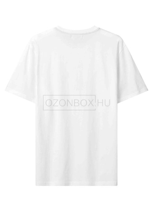 MPO-3542 GS póló NEWS & JEANS nyomattal fehér színben