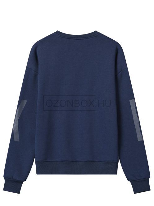 MPU-4364 GLO hosszú ujjú pamut pulóver sötétkék színben