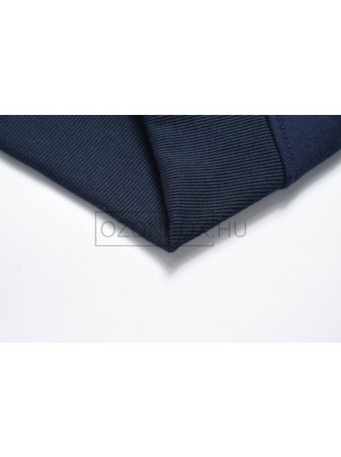 MPU-4364 GLO hosszú ujjú pamut pulóver sötétkék színben