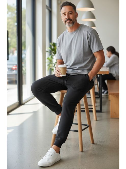 MRTL-5707-1 GS férfi slim szabadidő nadrág (fekete)