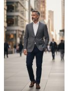 NTKS-2-234 Férfi Slim Fit Sportzakó – grafit szürke