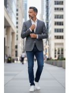 NTKS-2-234 Férfi Slim Fit Sportzakó – grafit szürke