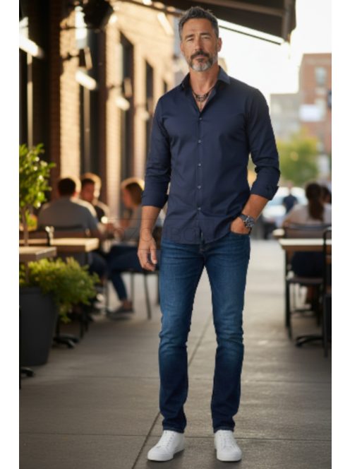 Marco Slim – férfi ing (sötétkék)