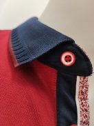 P9230 rövid ujjú MCS galléros póló bordós piros színben