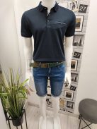 P9230 rövid ujjú MCS galléros póló sötétkék színben