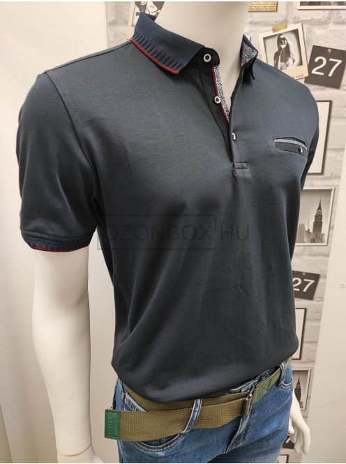 P9230 rövid ujjú MCS galléros póló sötétkék színben