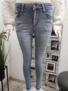 RE3118 VIVIEN SKINNY Push Up strasszköves farmernadrág