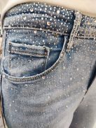 RE3118 VIVIEN SKINNY Push Up strasszköves farmernadrág