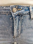 RE3118 VIVIEN SKINNY Push Up strasszköves farmernadrág