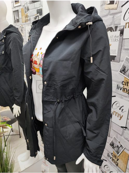 RQW-7604-1 női átmeneti kabát fekete színben