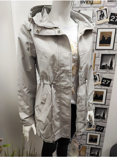 RQW-7604-5 női átmeneti kabát  halványszürke színben