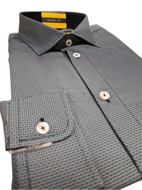 RSM-2433L SMART FIT férfi hosszú ujjú mintás ing