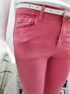 S46669-73 BIANCA női sztreccs, PUSH UP normál derekú nadrág pink színben