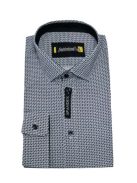 SSM-25531L SMART FIT férfi hosszú ujjú karcsúsított mintás ing