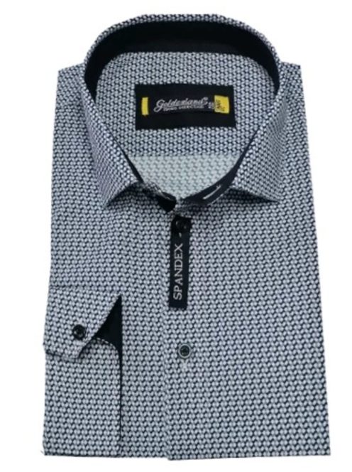 SSM-25531L SMART FIT férfi hosszú ujjú karcsúsított mintás ing