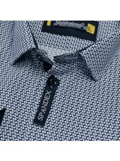   SSM-2555L SMART FIT férfi hosszú ujjú karcsúsított mintás ing