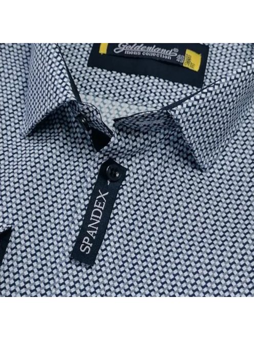 SSM-2555L SMART FIT férfi hosszú ujjú karcsúsított mintás ing