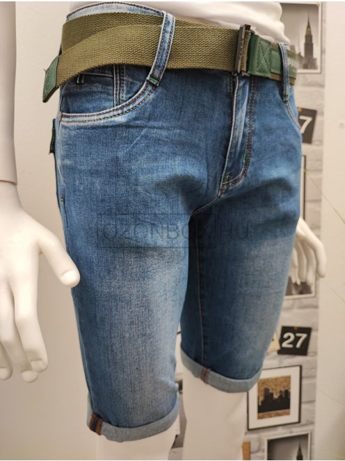 TWA-22479 Férfi farmer bermudanadrág övvel