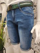 TWA-22479 Férfi farmer bermudanadrág övvel