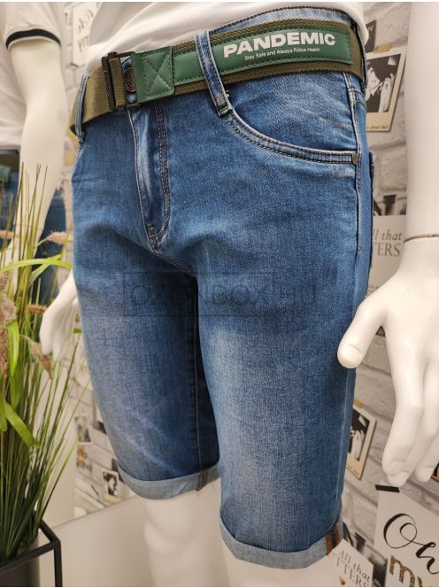 TWA-22479 Férfi farmer bermudanadrág övvel