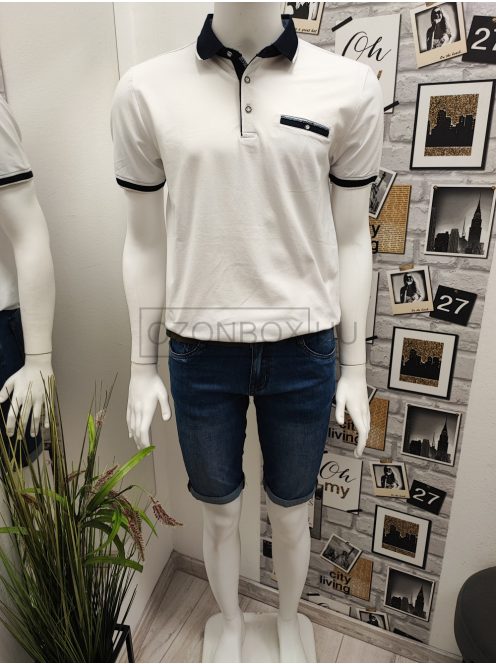 TWA-22479 Férfi farmer bermudanadrág övvel