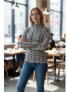 WCX-4984 LARA felső – Geometric Black Edition