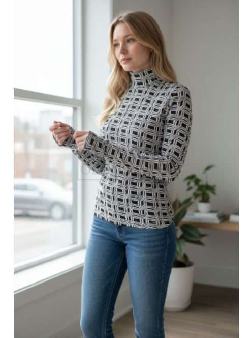 WCX-4984 LARA felső – Geometric Black Edition