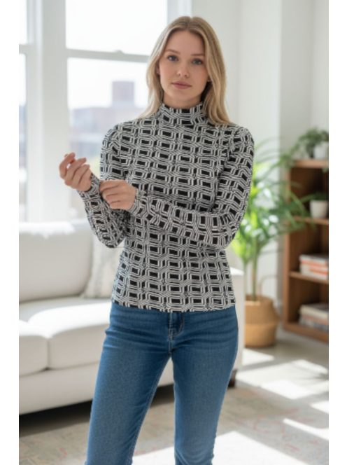 WCX-4984 LARA felső – Geometric Black Edition