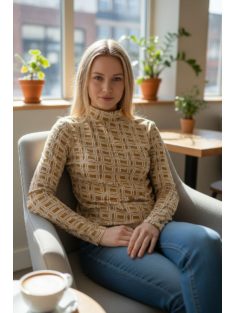 WCX-4984 LARA felső – Geometric Mustard Edition