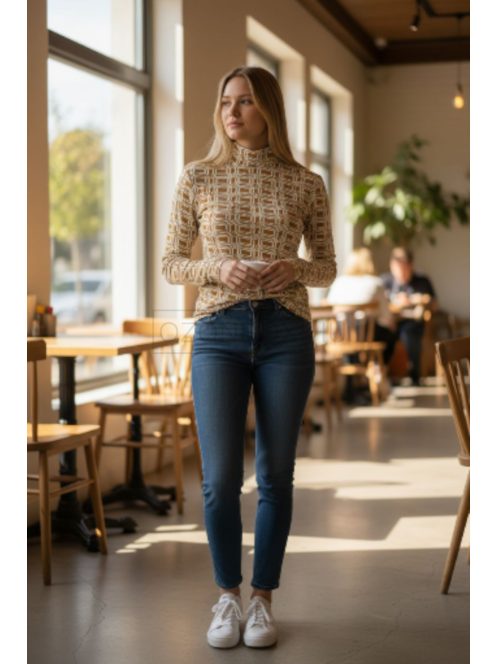 WCX-4984 LARA felső – Geometric Mustard Edition