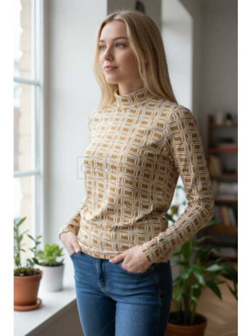 WCX-4984 LARA felső – Geometric Mustard Edition
