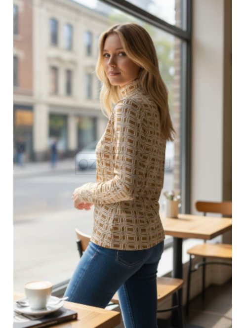 WCX-4984 LARA felső – Geometric Mustard Edition