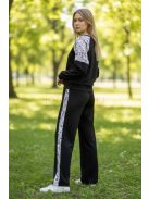 WPU-5497 Lunessa Lounge női csipkebetétes szabadidő felső (fekete)