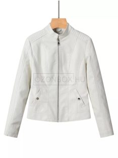 WPY-5460-1 GLO műbőrkabát (fehér)