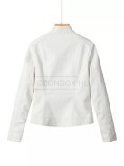 WPY-5460-1 GLO műbőrkabát (fehér)