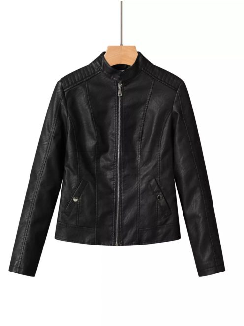 WPY-5460-2 GLO műbőrkabát (fekete)