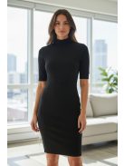 ZS5151 Elena – Fekete garbós kötött ruha