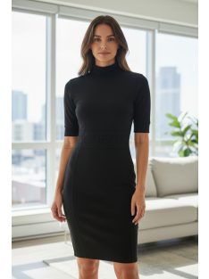 ZS5151 Elena – Fekete garbós kötött ruha