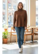 ZS6026 Marta – Barna kötött félgarbós felső