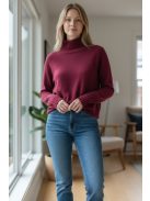 ZS6026 Marta – Bordó kötött félgarbós felső