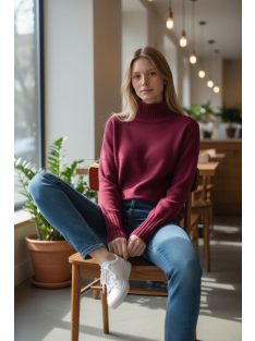 ZS6026 Marta – Bordó kötött félgarbós felső