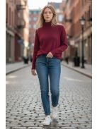 ZS6026 Marta – Bordó kötött félgarbós felső