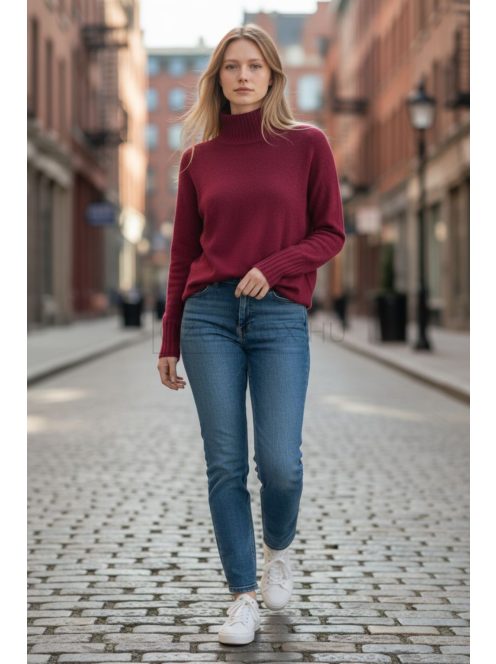 ZS6026 Marta – Bordó kötött félgarbós felső