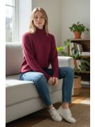 ZS6026 Marta – Bordó kötött félgarbós felső